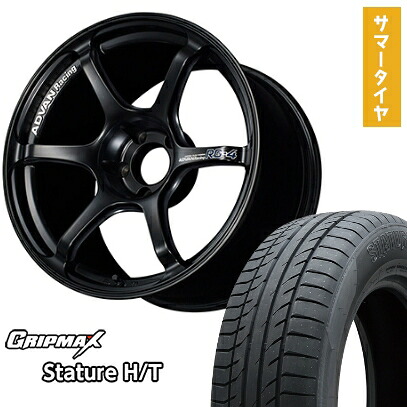【取付対象】225/55R18 夏タイヤ ホイール4本セット GRIPMAX スタチャー H/T BSW（限定） (5/100車用) YOKOHAMA アドバンレーシング RG4 18インチ【送料無料】