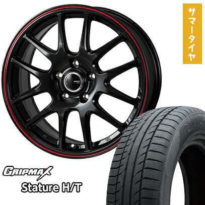 【取付対象】225/65R17 夏タイヤ ホイール4本セット GRIPMAX スタチャー H/T BSW（限定） (5/114車用) MONZA JPスタイル ジェファ 17インチ【送料無料】