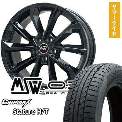 【取付対象】225/60R18 夏タイヤ ホイール4本セット GRIPMAX スタチャー H/T BSW(限定) (5/114車用) MSW by OZ Racing MSW 42(グロスブラック) 18インチ【送料無料】|アークタイヤ 店