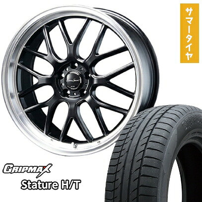 【取付対象】235/55R19 夏タイヤ ホイール4本セット GRIPMAX スタチャー H/T BSW（限定） (5/114車用) BLEST ユーロスポーツ タイプ805 セミグロスブラック 19インチ【送料無料】 107,470円