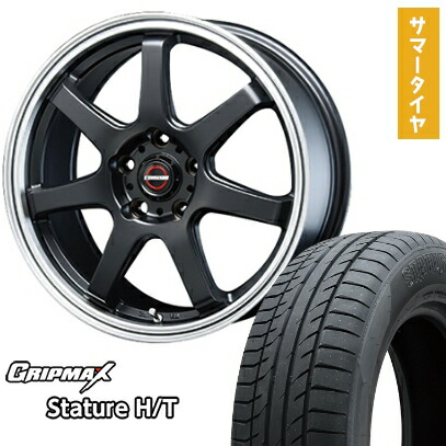 【取付対象】225/65R17 夏タイヤ ホイール4本セット GRIPMAX スタチャー H/T BSW（限定） (5/114車用) BLEST ユーロマジック タイプS-07 17インチ【送料無料】