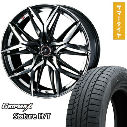 【取付対象】225/65R17 夏タイヤ ホイール4本セット GRIPMAX スタチャー H/T BSW（限定） (5/114車用) WEDS レオニス LM 17インチ【送料無料】