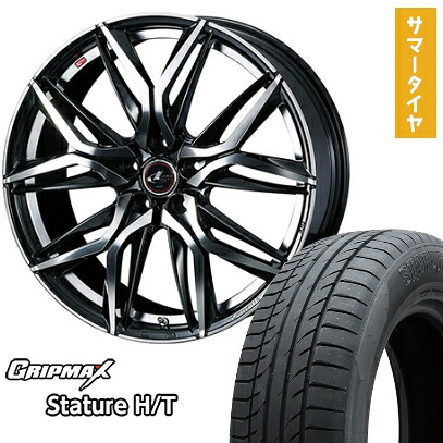 【取付対象】225/60R18 夏タイヤ ホイール4本セット GRIPMAX スタチャー H/T BSW（限定） (5/114車用) WEDS レオニス LM 18インチ【送料無料】
