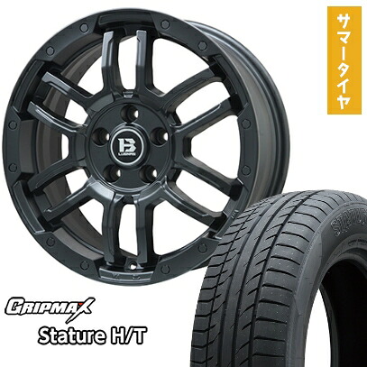 【取付対象】235/55R18 夏タイヤ ホイール4本セット GRIPMAX スタチャー H/T BSW（限定） (5/114車用) BIGWAY B-LUGNAS FRD(マットブラック) 18インチ【送料無料】