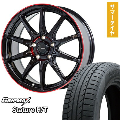 【取付対象】225/65R17 夏タイヤ ホイール4本セット GRIPMAX スタチャー H/T BSW(限定) (5/114車用) HOT STUFF ジースピード P-05R 17インチ【送料無料】|アークタイヤ 店