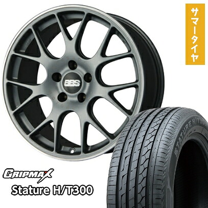 【取付対象】235/55R20 夏タイヤ ホイール4本セット GRIPMAX スタチャー H/T300 BSW(限定) (5/114車用) BBS GERMANY CH-R サテンチタニウム 20インチ【送料無料】