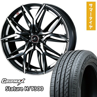 【取付対象】225/55R18 夏タイヤ ホイール4本セット GRIPMAX スタチャー H/T300 BSW（限定） (5/114車用) WEDS レオニス LM 18インチ【送料無料】