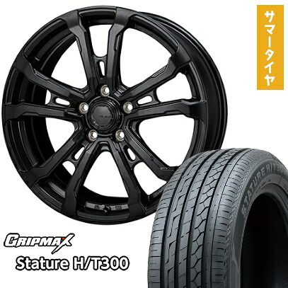【取付対象】235/55R18 夏タイヤ ホイール4本セット GRIPMAX スタチャー H/T300 BSW（限定） (5/114車用) MONZA HI-BLOCK ヴィラス 18インチ【送料無料】