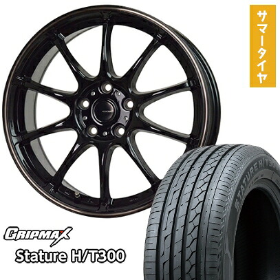 【取付対象】225/60R18 夏タイヤ ホイール4本セット (5/114車用) GRIPMAX スタチャー H/T300 BSW(限定) ホットスタッフ ジースピード P-07 18インチ【送料無料】|アークタイヤ 店