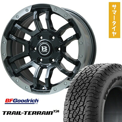 【取付対象】285/60R18 夏タイヤ ホイール4本セット BFグッドリッチ トレールテレーンT/A ORBL (6/139車用) BIGWAY B-LUGNAS FRD(マットブラック/ブラッククリアリム) 18インチ【送料無料】