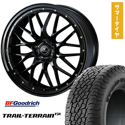 【取付対象】225/60R18 夏タイヤ ホイール4本セット BFグッドリッチ トレールテレーンT/A ORBL (5/114車用) WEDS ノヴァリス アセット M1 18インチ【送料無料】