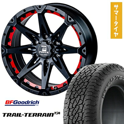 【取付対象】265/65R18 夏タイヤ ホイール4本セット BFグッドリッチ トレールテレーンT/A ORWL(6/139車用) フォース デナリ 18インチ【送料無料】|アークタイヤ 店