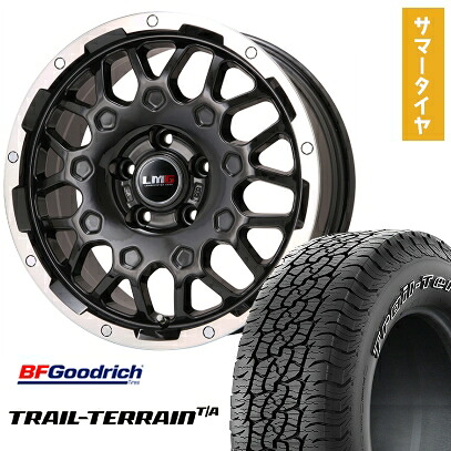 【取付対象】245/65R17 夏タイヤ ホイール4本セット BFグッドリッチ トレールテレーンT/A ORWL (5/114車用) LEHRMEISTER LMG MS-9W ブラック/ブラッククリアリム 17インチ【送料無料】