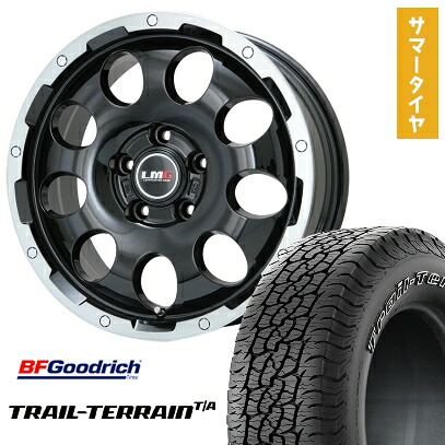 【取付対象】245/65R17 夏タイヤ ホイール4本セット BFグッドリッチ トレールテレーンT/A ORWL (5/114車用) LEHRMEISTER LMG CS-9 ブラック/ブラッククリアリム 17インチ【送料無料】