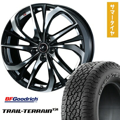 【取付対象】225/65R17 夏タイヤ ホイール4本セット BFグッドリッチ トレールテレーンT/A ORWL (5/114車用) WEDS レオニス TE 17インチ【送料無料】