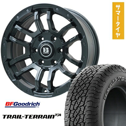 【取付対象】265/65R18 夏タイヤ ホイール4本セット BFグッドリッチ トレールテレーンT/A ORWL (6/139車用) BIGWAY B-LUGNAS FRD(マットブラック) 18インチ【送料無料】｜アークタイヤ 店