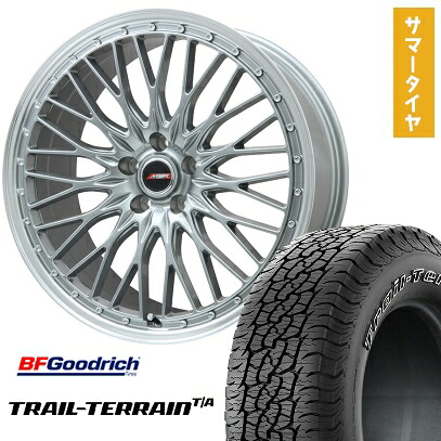 【取付対象】225/65R17 夏タイヤ ホイール4本セット BFグッドリッチ トレールテレーンT/A ORWL (5/114車用) PREMIX MER PROMESH ダークシルバー/リムポリッシュ 17インチ【送料無料】