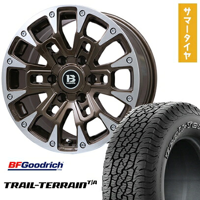 【取付対象】265/60R18 夏タイヤ ホイール4本セット BFグッドリッチ トレールテレーンT/A ORWL(6/139車用) ビッグウエイ B-LUGNAS BRD(ブロンズポリッシュ) 18インチ【送料無料】｜アークタイヤ 店