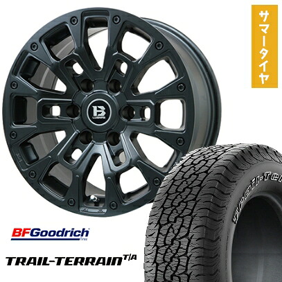 【取付対象】265/65R18 夏タイヤ ホイール4本セット BFグッドリッチ トレールテレーンT/A ORWL(6/139車用) ビッグウエイ B-LUGNAS BRD(マットブラック) 18インチ【送料無料】