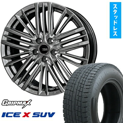 【取付対象】225/60R18 スタッドレスタイヤ ホイール４本セット 40系アルファード/ヴェルファイア用 GRIPMAX アイスX SUV BSW ブラックサイドウォール(限定) KYOHO テイラー TL-1 トヨタ･レクサス専用 18インチ(送料無料)
