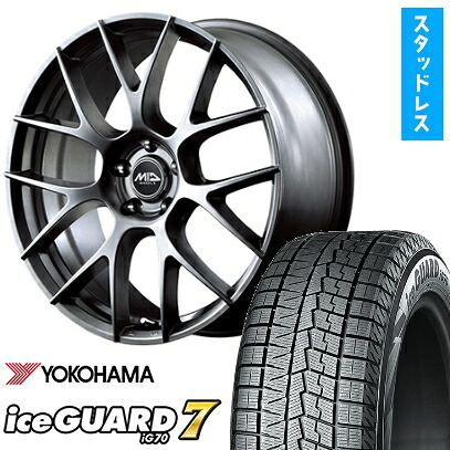 【取付対象】225/55R19 スタッドレスタイヤ ホイール4本セット 40系アルファード/ヴェルファイア用 YOKOHAMA アイスガード セブンIG70 MID レフィナーダ モーション3 トヨタ・レクサス車専用 19インチ(送料無料)|アークタイヤ 店