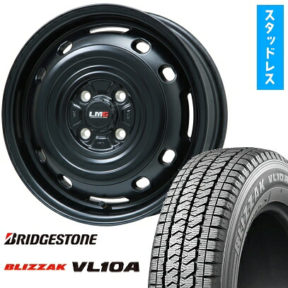 【取付対象】155/80R14 88/86N スタッドレスタイヤ ホイール４本セット プロボックス/サクシード(160系) BRIDGESTONE ブリザック VL10A LEHRMEISTER LMG OFF-STYLE 2 (マットブラック) 14インチ(送料無料)