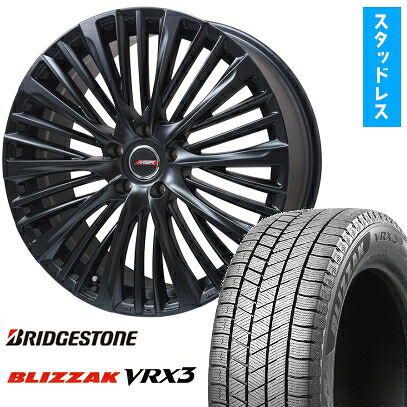 【取付対象】235/45R18 スタッドレスタイヤ ホイール4本セット カムリ/レクサスES BRIDGESTONE ブリザック VRX3 プレミックス MER-X(マットブラック) 18インチ【送料無料】