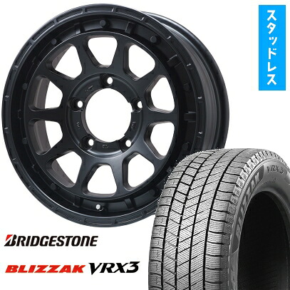 【取付対象】215/70R16 スタッドレスタイヤ ホイール４本セット ジムニーシエラ BRIDGESTONE ブリザック VRX3 LEHRMEISTER LMG DIEZ マットブラック 16インチ(送料無料)