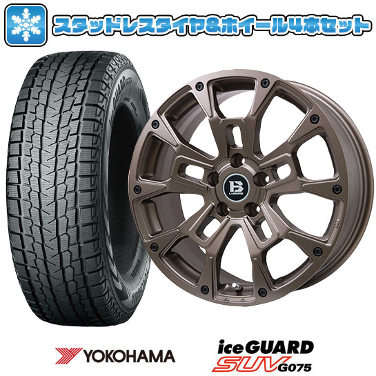 【取付対象】265/70R17 スタッドレスタイヤ ホイール４本セット 輸入車用 ラングラー YOKOHAMA アイスガード SUV G075 BIGWAY B-LUGNAS BRD(マットブロンズ) 17インチ(送料無料)｜アークタイヤ 店