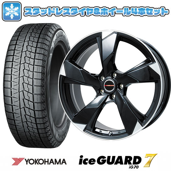 【取付対象】225/50R18 スタッドレスタイヤ ホイール4本セット 5/114車用 YOKOHAMA アイスガード セブンIG70 PREMIX ヴェランV 18インチ(送料無料)｜アークタイヤ 店