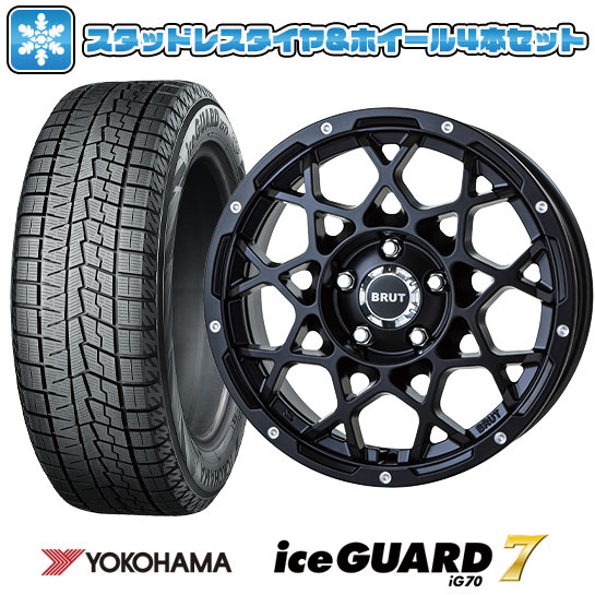 【取付対象】215/65R16 スタッドレスタイヤ ホイール４本セット 輸入車用 レネゲード YOKOHAMA アイスガード セブンIG70 TRISTAR BRUT BR-55 16インチ(送料無料)