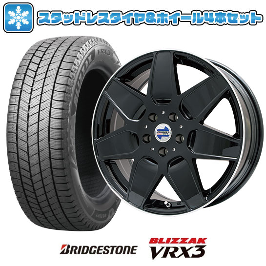 【取付対象】225/50R18 スタッドレスタイヤ ホイール4本セット 輸入車用 MINI（F60 JCW） BRIDGESTONE ブリザック VRX3 KELLENERS M7(グロスブラック/リムポリッシュ) 18インチ【送料無料】