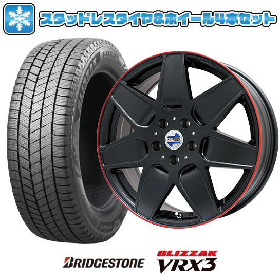 【取付対象】225/45R17 スタッドレスタイヤ ホイール4本セット 輸入車用 MINI(F54 JCW) BRIDGESTONE ブリザック VRX3 KELLENERS M7(マットブラック/リムレッドライン) 17インチ【送料無料】|アークタイヤ 店