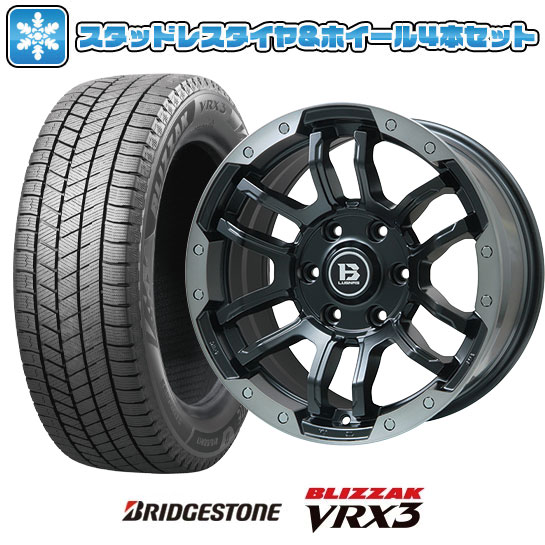 【取付対象】265/60R18 スタッドレスタイヤ ホイール4本セット プラド/ハイラックス BRIDGESTONE ブリザック VRX3 BIGWAY B-LUGNAS FRD(マットブラック/ブラッククリアリム) 18インチ(送料無料)