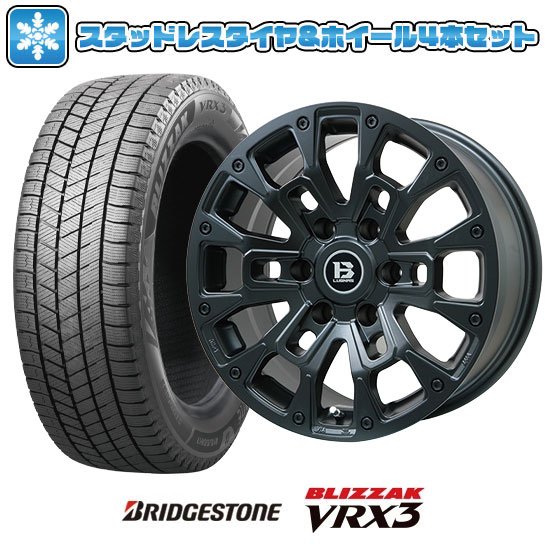 【取付対象】265/60R18 スタッドレスタイヤ ホイール4本セット プラド/ハイラックス BRIDGESTONE ブリザック VRX3 BIGWAY B-LUGNAS BRD(マットブラック) 18インチ(送料無料)