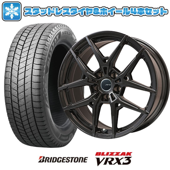 【取付対象】225/40R18 スタッドレスタイヤ ホイール4本セット 輸入車用 ベンツAクラス(W176) BRIDGESTONE ブリザック VRX3 BIGWAY AFG VX(マットブラック) 18インチ(送料無料)|アークタイヤ 店