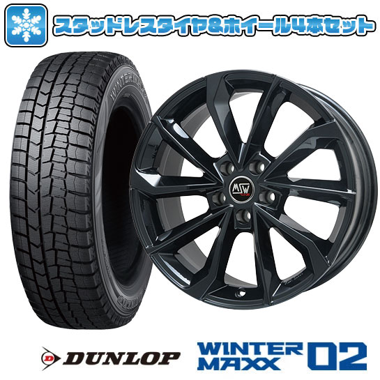 【取付対象】215/60R17 スタッドレスタイヤ ホイール4本セット 輸入車用 プジョー リフター DUNLOP ウインターマックス 02 WM02 MSW by OZ Racing MSW 42(グロスブラック) 17インチ【送料無料】|アークタイヤ 店