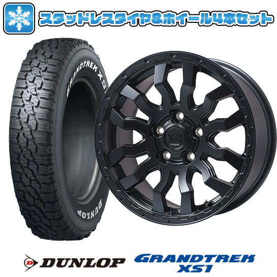 【取付対象】215/70R16 スタッドレスタイヤ ホイール４本セット 5/114車用 DUNLOP グラントレック XS1 RWL ホワイトレター TOPY ヴァブロ RR-01【限定】 16インチ(送料無料)