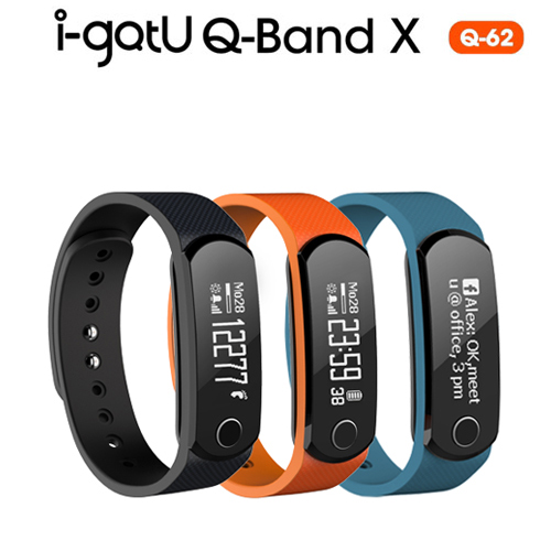 【i-gotU】MobileAction 活動量計 Bluetooth スマートリストバンド「Q-Band X(Q62)」