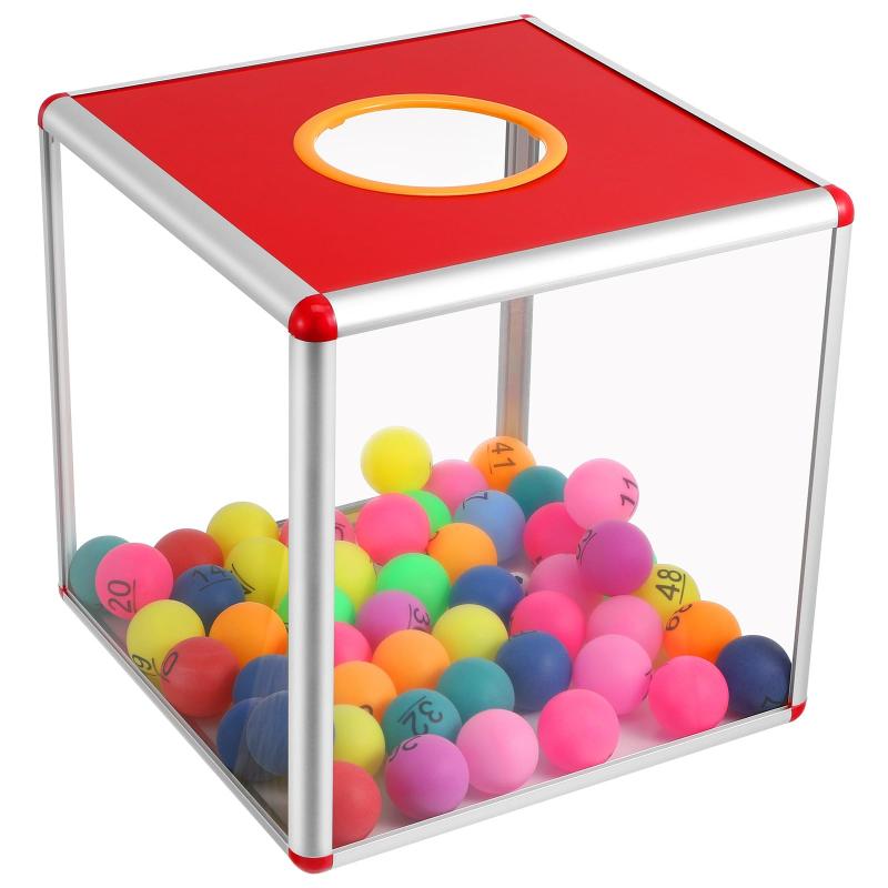 NOLITOY 抽選箱 くじ引き箱 投票箱 募金箱 透明 アルミ合金 30cm 大開口 パーティー ゲーム 自宅 オフィス用