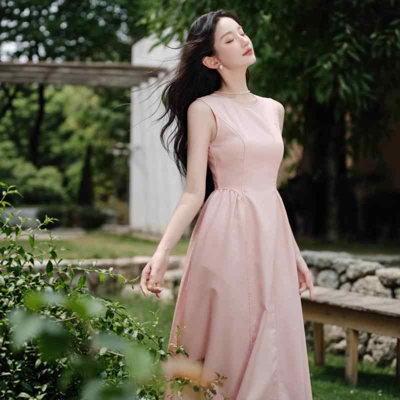 ワンピース 夏服 レディース Aラインワンピース 膝下丈ワンピース チュニックワンピース フレンチスタイル パフスリーブワンピース 短袖ワンピース リボン付きワンピース ハイウエストワンピース デザイナートップス レトロ風ワンピース フェミニンワンピース 5,540円