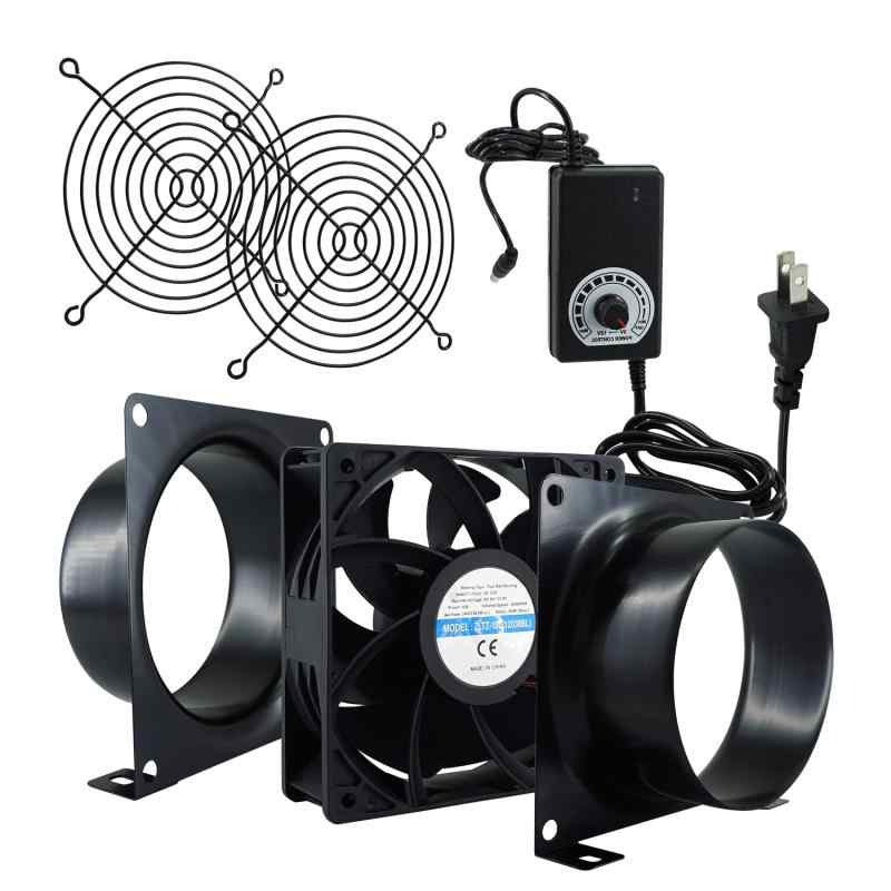 ケースファン 120mm 冷却ファン USB扇風機 無段階調速/3段階風量調節 25mm/38mm厚 静音タイプ 冷却クーラー 塗装ブース/パソコン/3Dプリンタ/PS4/変換器対応
