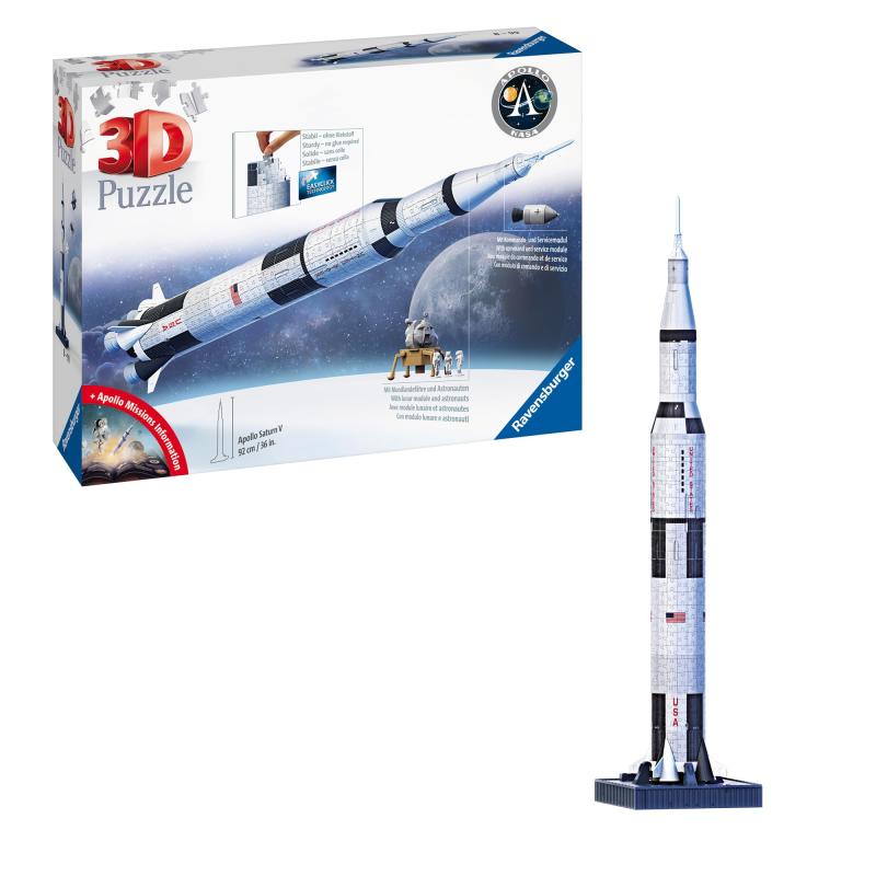 Ravensburger（ラベンスバーガー） 立体パズル 3Dパズル アポロ11号 サターンV型ロケット 440ピース 完成サイズ：高さ98.1cm 11545 7 対象年齢8歳～ パズル、3Dパズル、プレゼント（誕生日/クリス