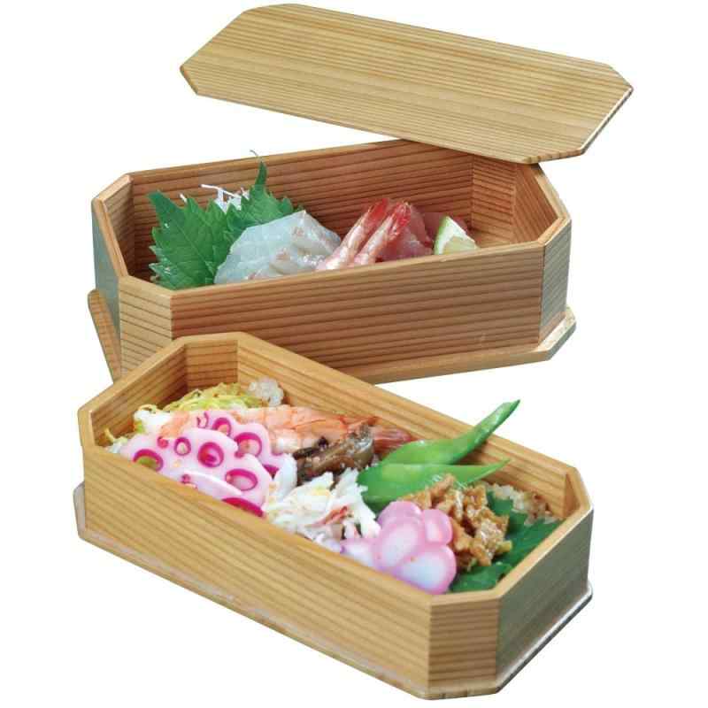山下芸術(Yamasita craft) 日本製 杉二段隅切弁当 52014420