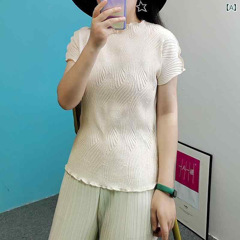 ティーシャツ レディース 半袖 刺しゅう トップス 冷やりとした 好いたらしい ポリエステル 3D成り行き ティーシャツ ラウンドのど首 ゆったり サクラ色系 象牙色 杏色 黄色 モスグリーン クジャク青碧 黒いこと 褶? 読みもの返り咲き 公方風