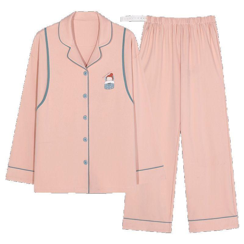マタニティウェア レディース 含ませる服 綿 パジャマ 秋冬 前くい違い 産前産後 入院着 大層らしい大きさ 長袖 襟付き添い人 分かりやすい お座敷着3