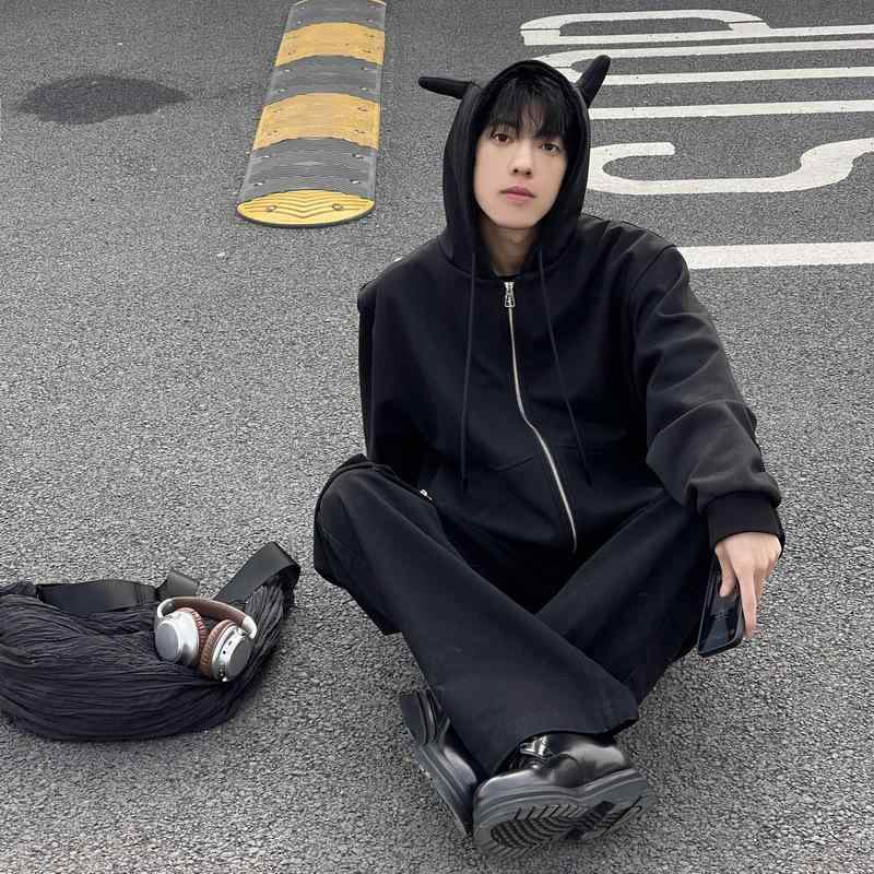 パーカー メンズ 成人男性用 長袖 トップス 年月 ボンネット付き添い人 汗水 ジレー 無地 綿  お部屋着 お部屋お召しもの スポーティー 心地よい