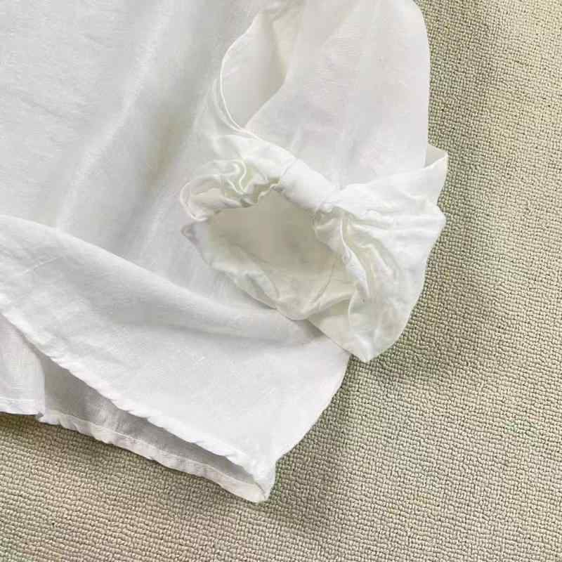 プルオーバー レディース 綿麻 トップス トップ 長袖 ゆったり 好いたらしい ラウンドのど首 自然的 心地よい 愛くるしい うつり変わり 小ぎれい感 オレンジ色系 白いこと 麻本色3