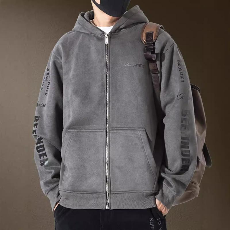 パーカー メンズ 成人男性用 スエードクロス ジップアップ 汗水 調教師 フーディ 濫りがわしい ゆったり 表どおり 心地よい 普段使い走り スポーティ 運動すること着 長袖 トップス 年月 ポリエステル