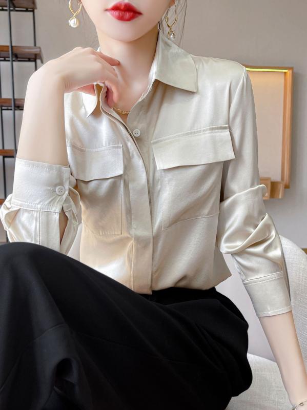 ティーシャツ レディース 長袖 繻子 トップス 事務室 心地好い ゆったり 春夏 好いたらしいめ 通い 普段使い走り 今めかしい 無地 白